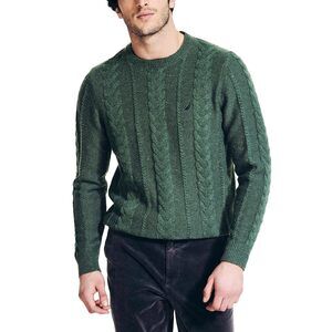 Nautica Sustainably Crafted Cable-Knit Crewneck Sweater